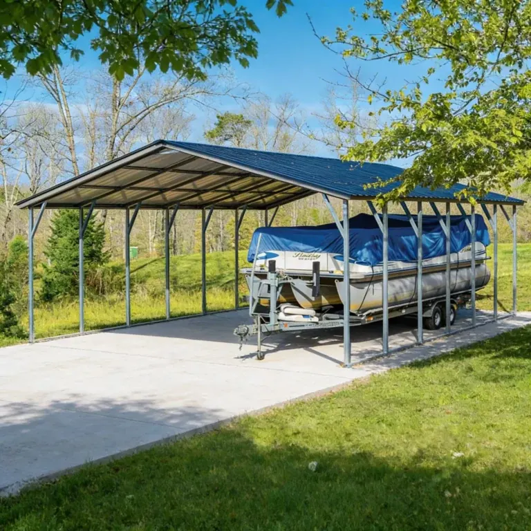 Slim Shady Spacious 2-Car Carport by Metal America